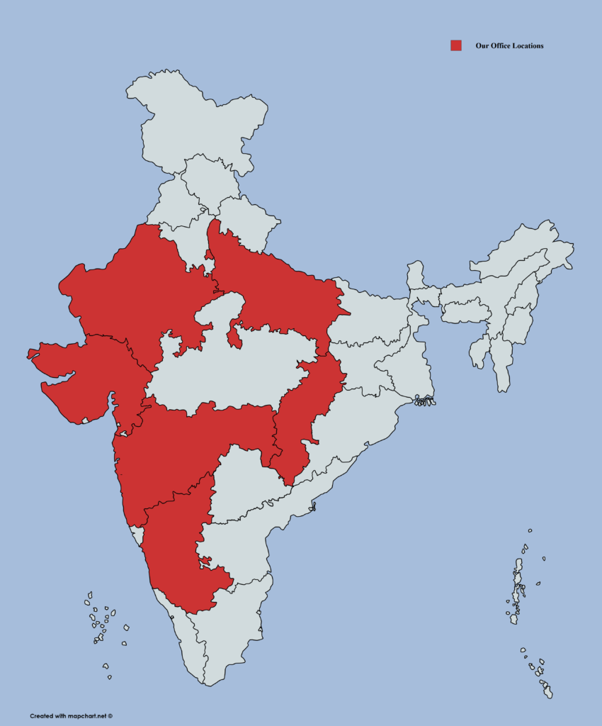 map of ou office locations in india 